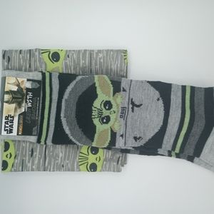 Baby Yoda Crew Socks With Bandana